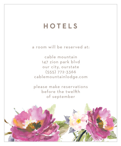 Let your love flower with our Simple Spring Accommodation Cards. 
