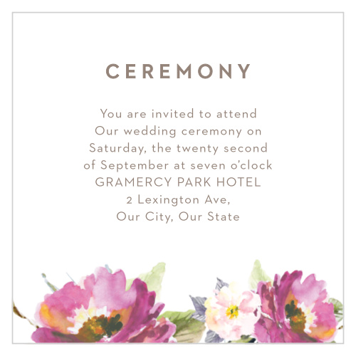 Let your love flower with our Simple Spring Ceremony Cards.