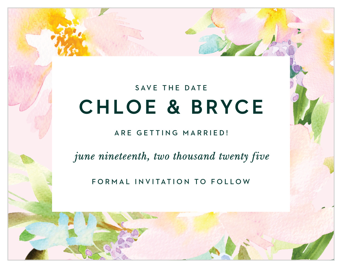 Citrus Flowers Save the Date Cards
