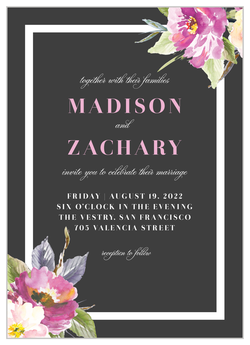 Luxe Roses Wedding Invitations