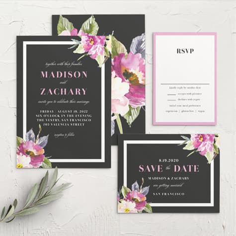 Luxe Roses Wedding Invitations