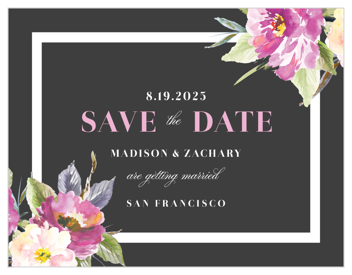 Luxe Roses Save the Date Cards