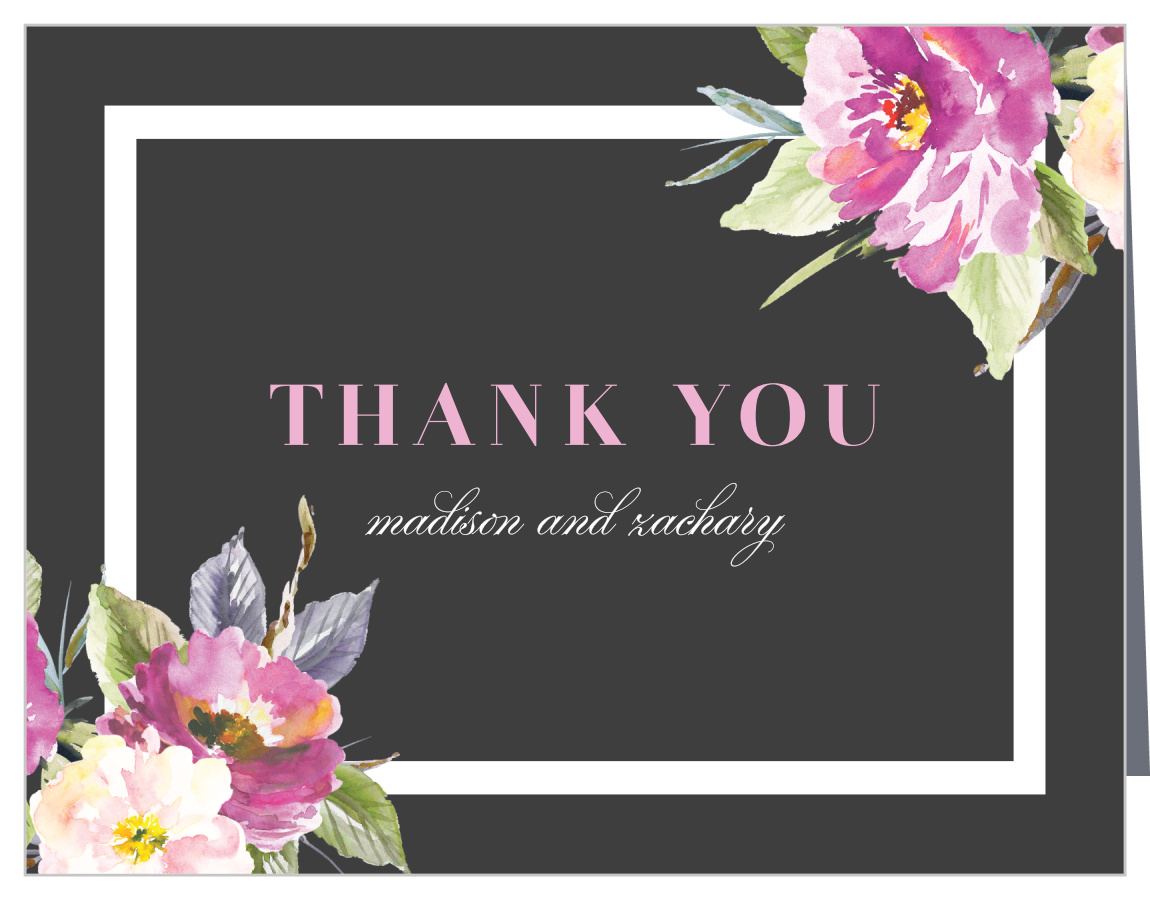 Luxe Roses Wedding Thank You Cards