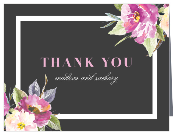 Thank all your supporters with our Luxe Roses Wedding Thank You Cards.