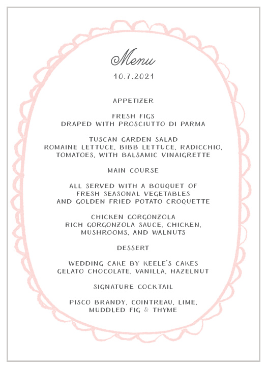 Our Rustic Doodle Wedding Menus have the rustic, hand-drawn look you've been looking for. 