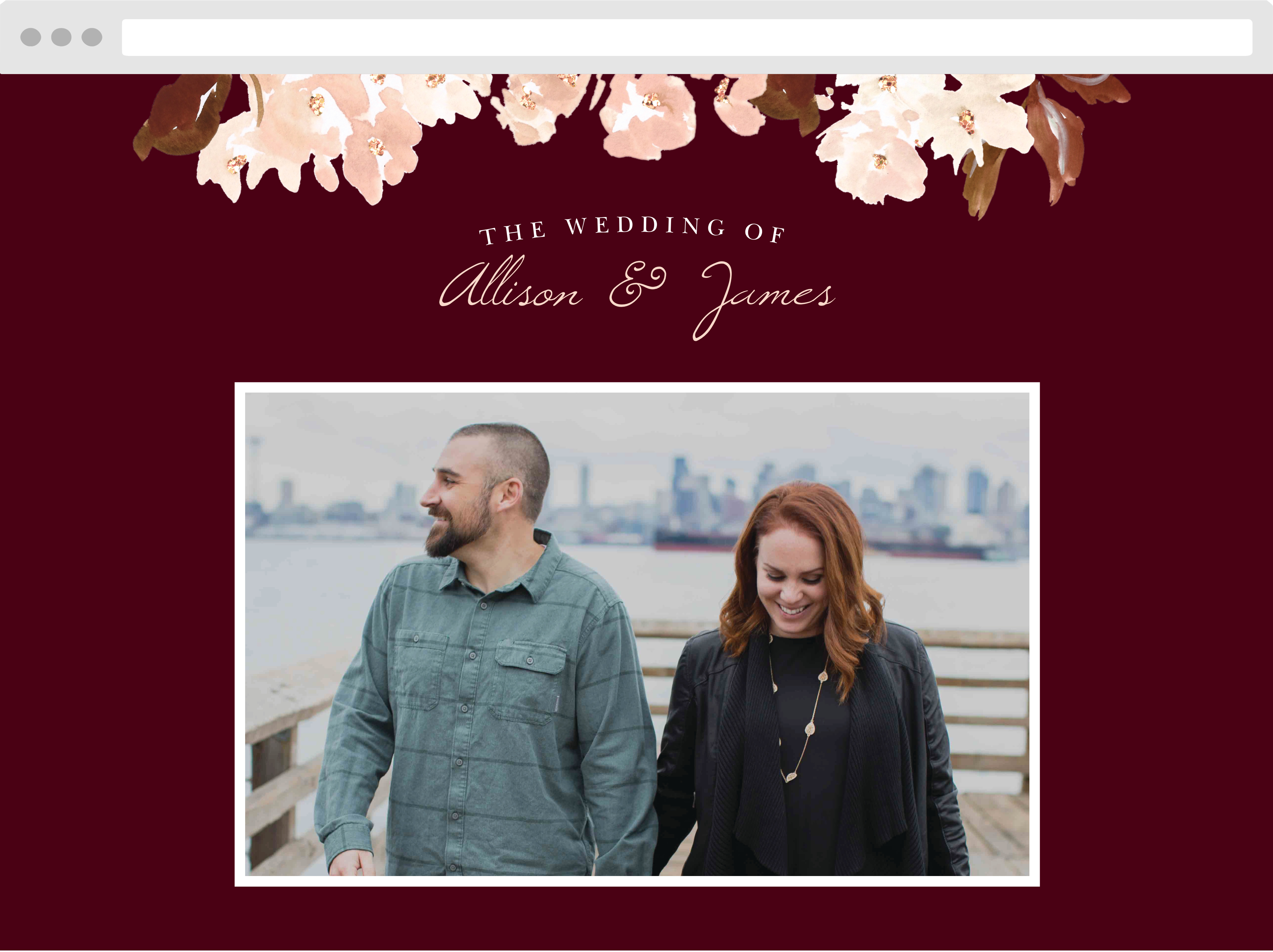 Autumn Aubergine Wedding Website