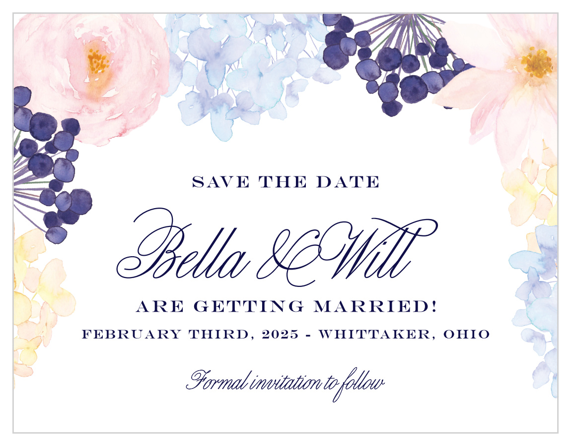 Pastel Watercolors Save the Date Cards