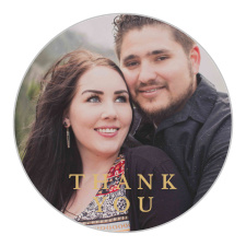 Seal envelopes or gift family and friends with a memento of your special day with our Elegant Damask Wedding Stickers.