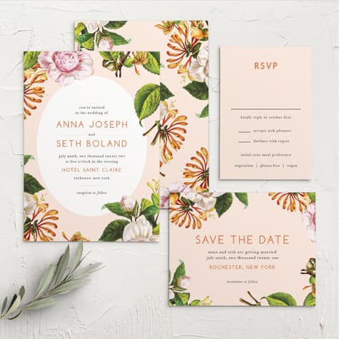 Spring Blush Wedding Invitations