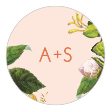 Seal your envelopes, decorate your stationery, and save our Spring Blush Wedding Stickers as little mementos of your big day! With your initials in a classic print and surrounded by beautiful floral illustrations, these stickers give a wonderful first look at your blooming love.