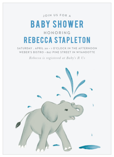Our Elephant Showers Baby Shower Invitations are almost as charming as your baby shower will be.