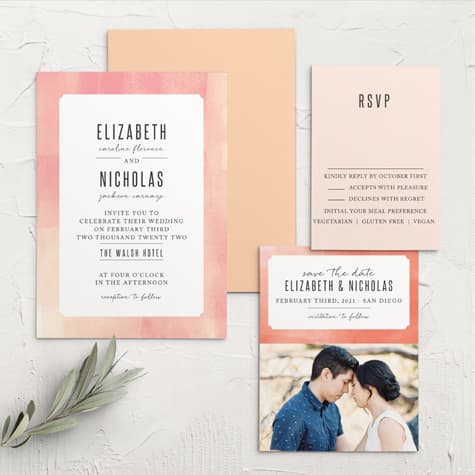 Modern Painting Wedding Invitations