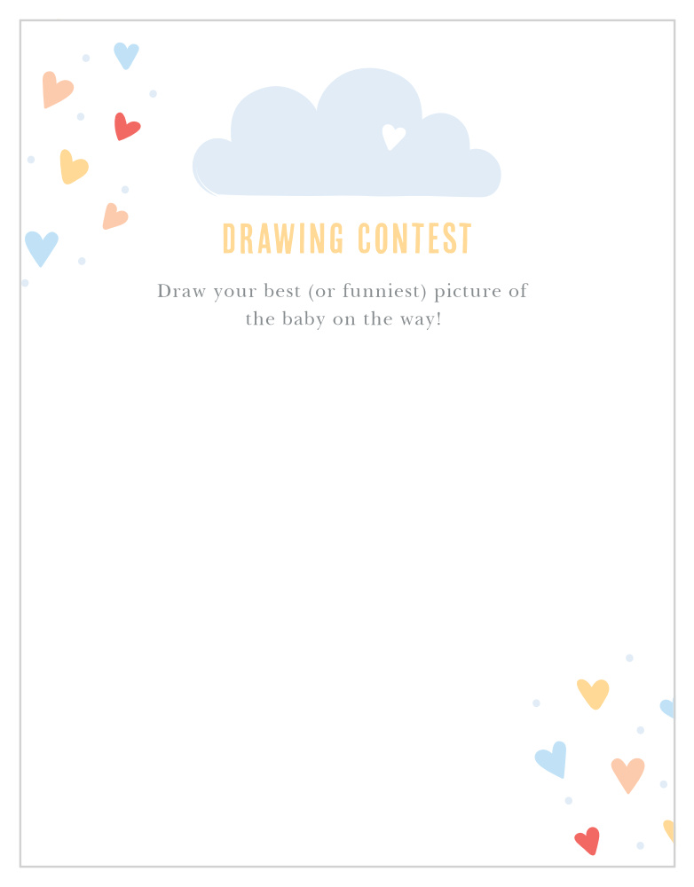 Showered With Love Baby Drawing Contest