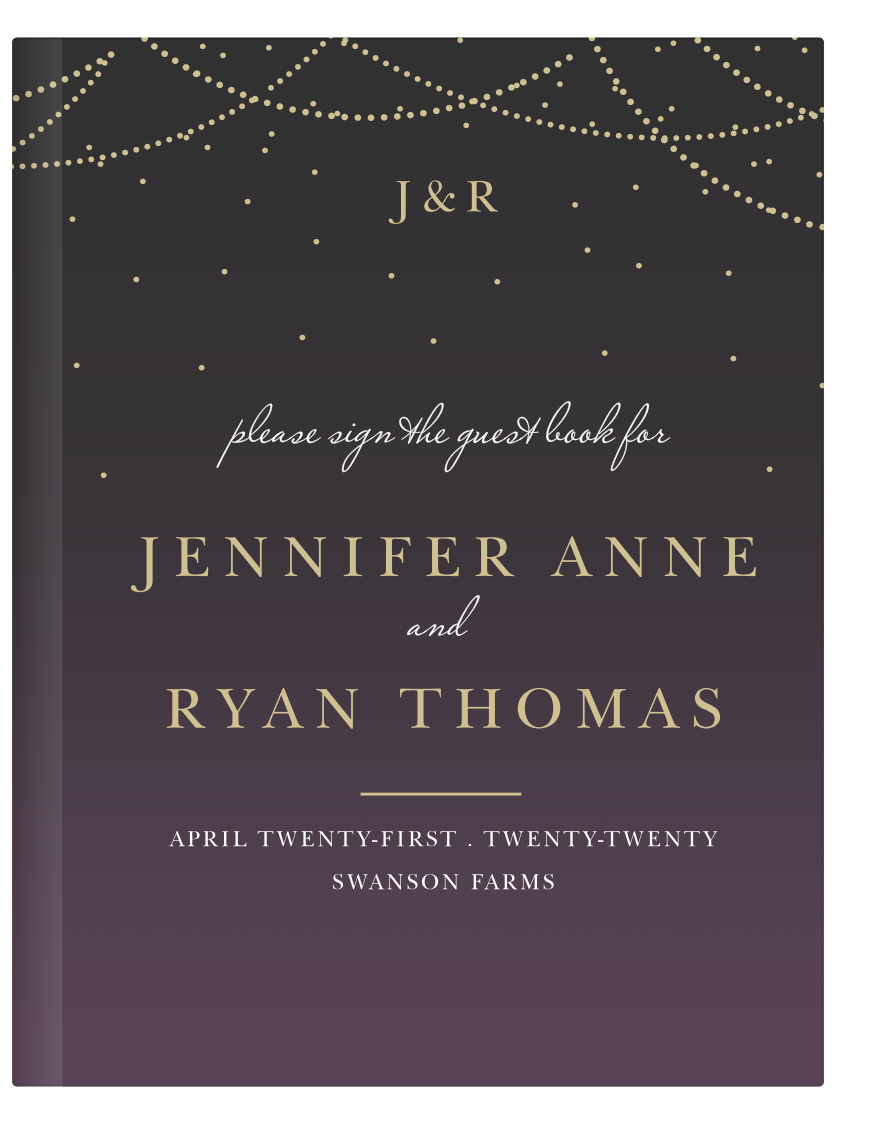 Personalize the Light and Lantern Guest Book colors and fonts to coordinate with your wedding theme.