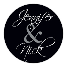 The Elegant Stripes logo square is the perfect finishing touch for this or any wedding invitation set.