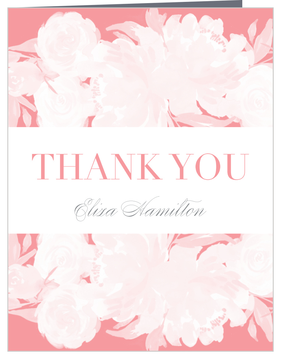 Light Flowers Baby Shower Thank You Cards