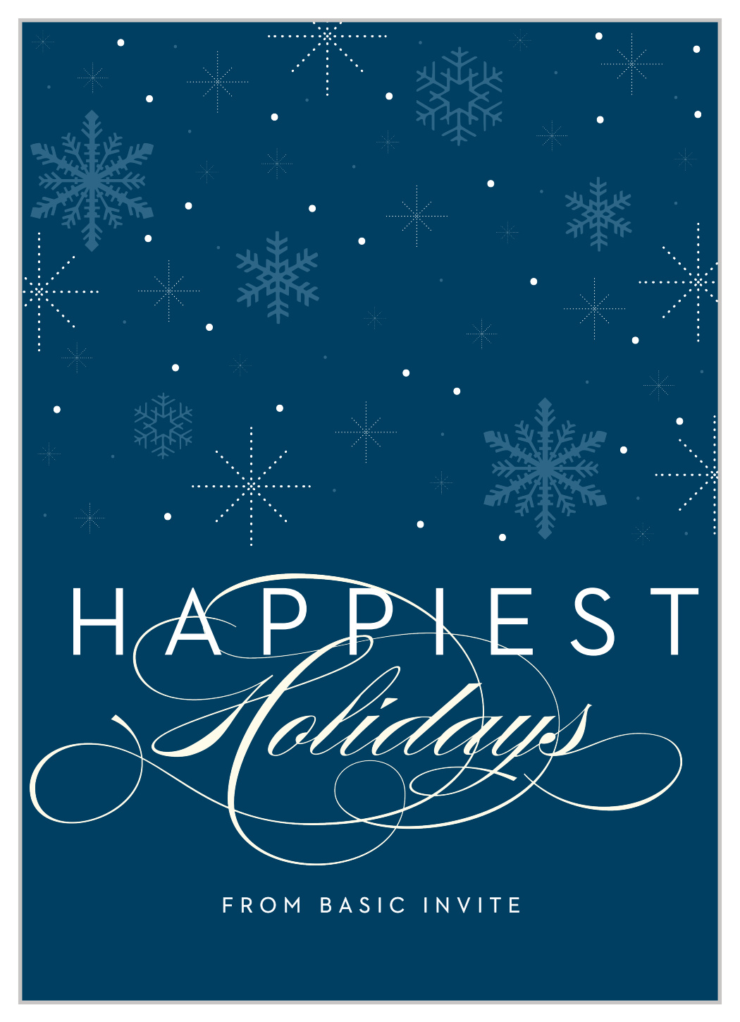 Starry Snowflakes Corporate Holiday Cards