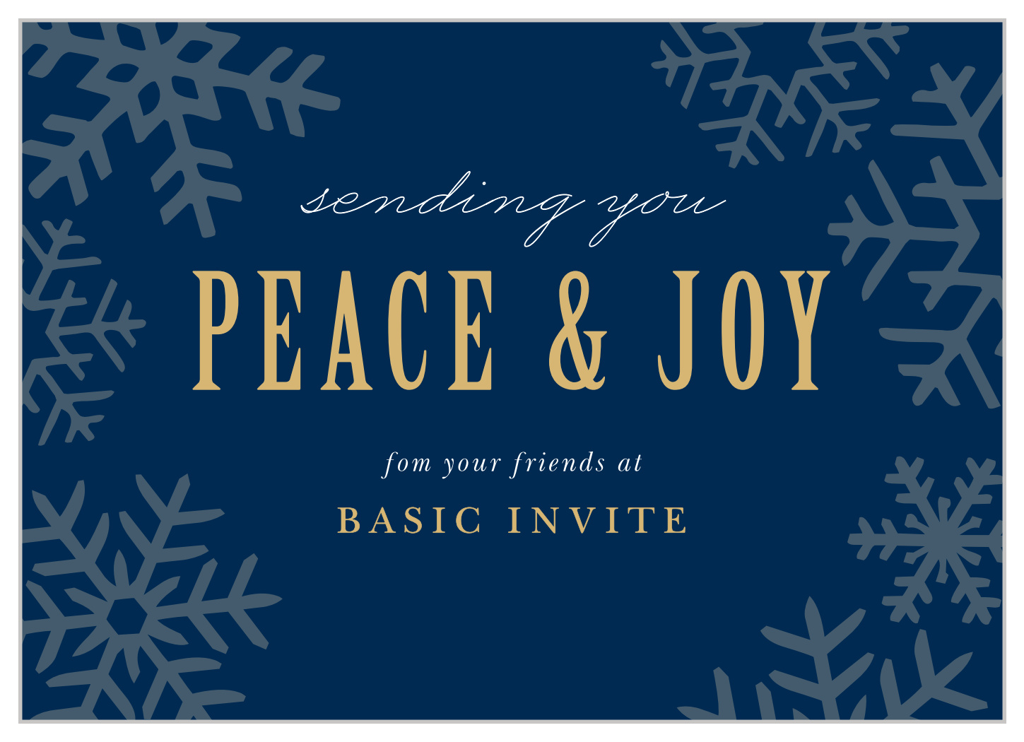 Peaceful Snowflake Corporate Holiday Cards