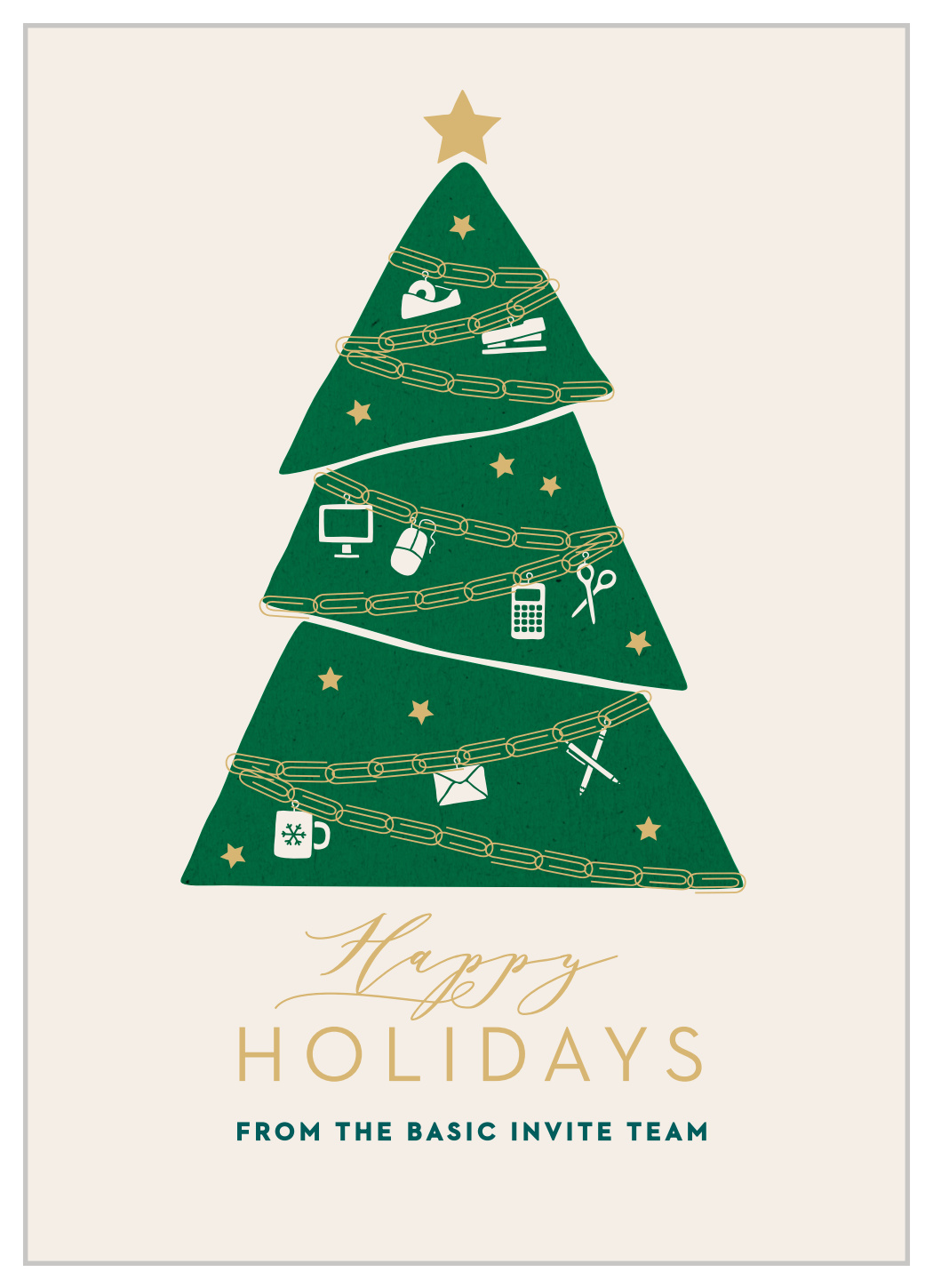 Office Ornament Corporate Holiday Cards