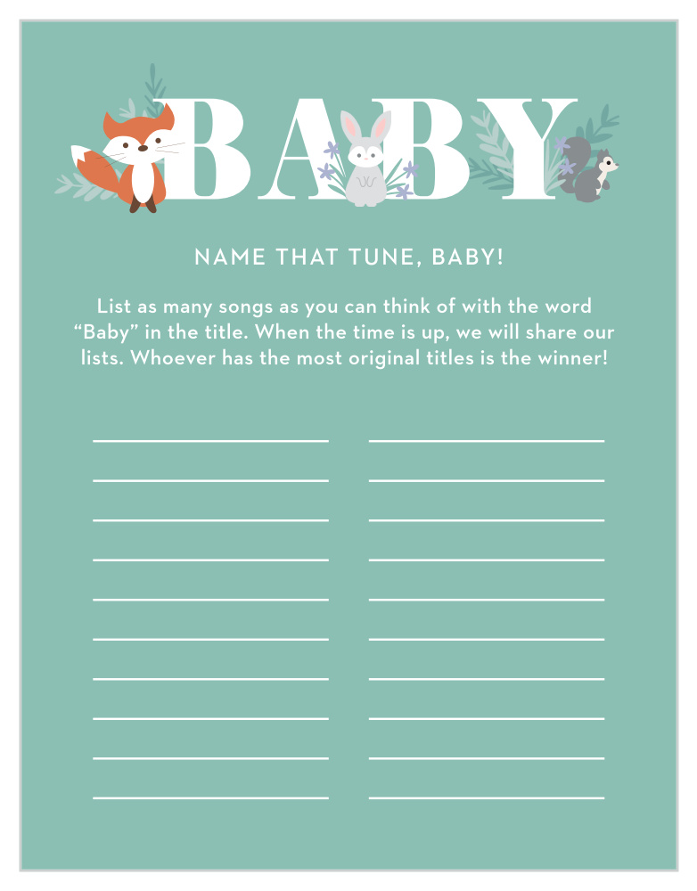 Friendly Forest Baby Song Contest