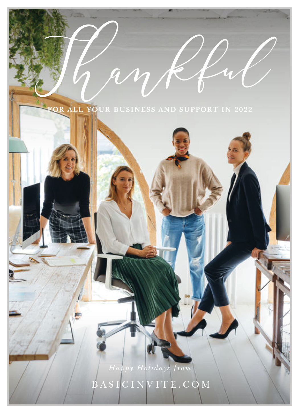 Thankful Thoughts Corporate Holiday Cards
