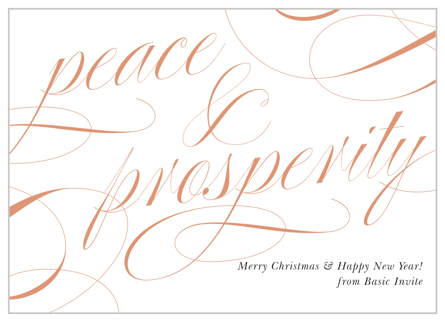 Prosperity Script Corporate Holiday Cards