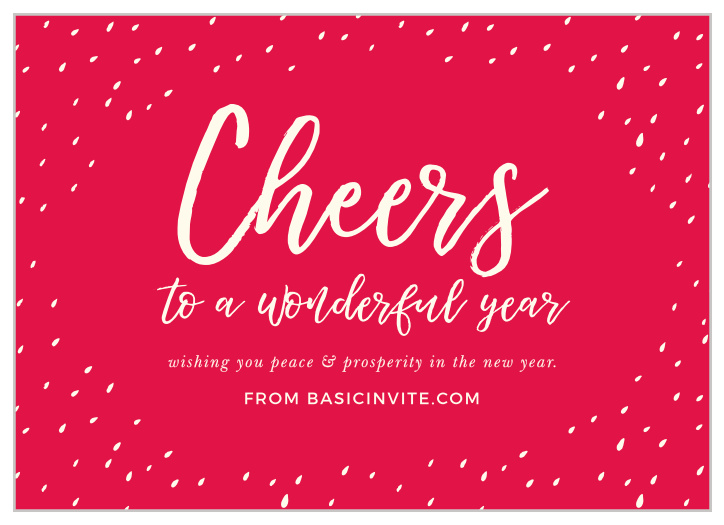 Send out your company-wide well-wishes with our stunningly simple Speckled Cheers Corporate Holiday Cards. A white script swirls across the red background, surrounded by the soft white specks of fresh snow. With these gorgeous cards, your employees will understand just how much you appreciate them.