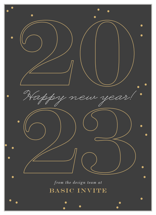Our Stacked New Year Corporate Holiday Cards offer an irresistibly modern approach to holiday cheer. With gorgeous gold-foil spelling out the date and carefully framing your well-wishes, you can be sure that your employees find these cards as easy to read as they are heartwarming.