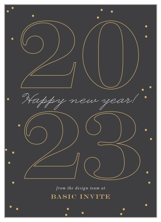 Our Stacked New Year Corporate Holiday Cards offer an irresistibly modern approach to holiday cheer. With gorgeous gold-foil spelling out the date and carefully framing your well-wishes, you can be sure that your employees find these cards as easy to read as they are heartwarming.