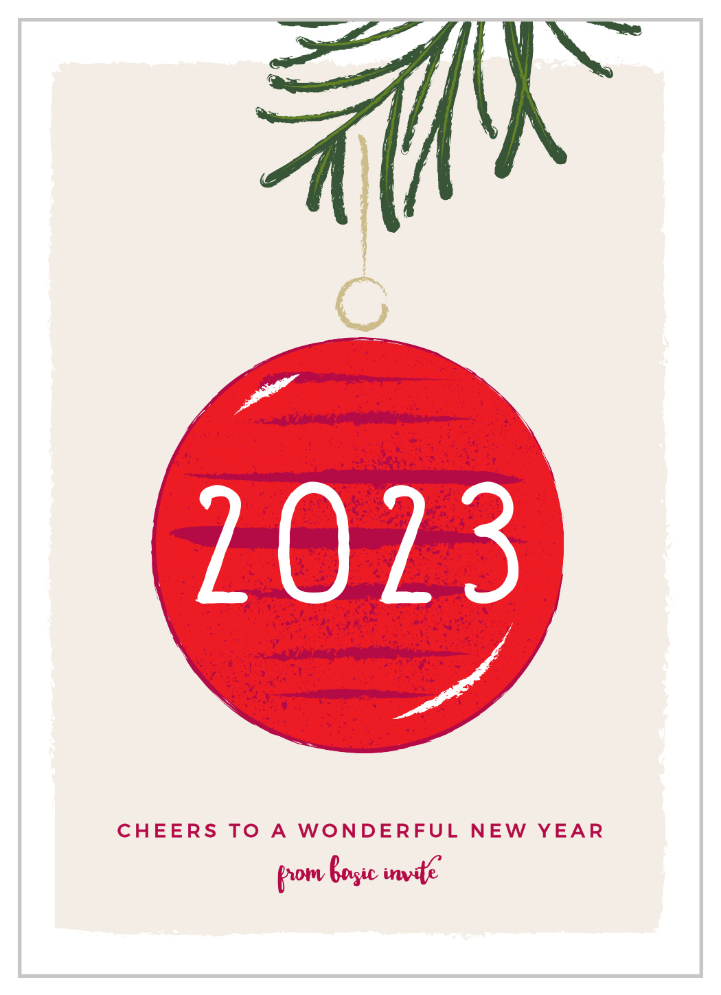 New Year Ornament Corporate Holiday Cards