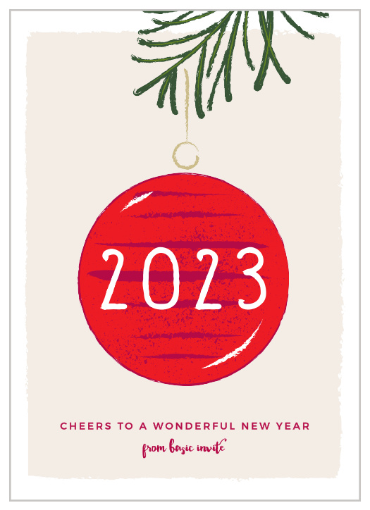 Start the holiday season off right with our New Year Ornament Corporate Holiday Cards.