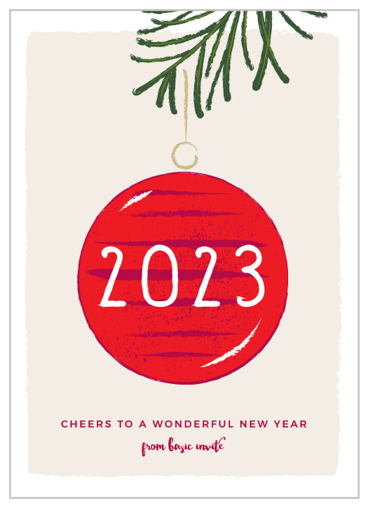 Start the holiday season off right with our New Year Ornament Corporate Holiday Cards.