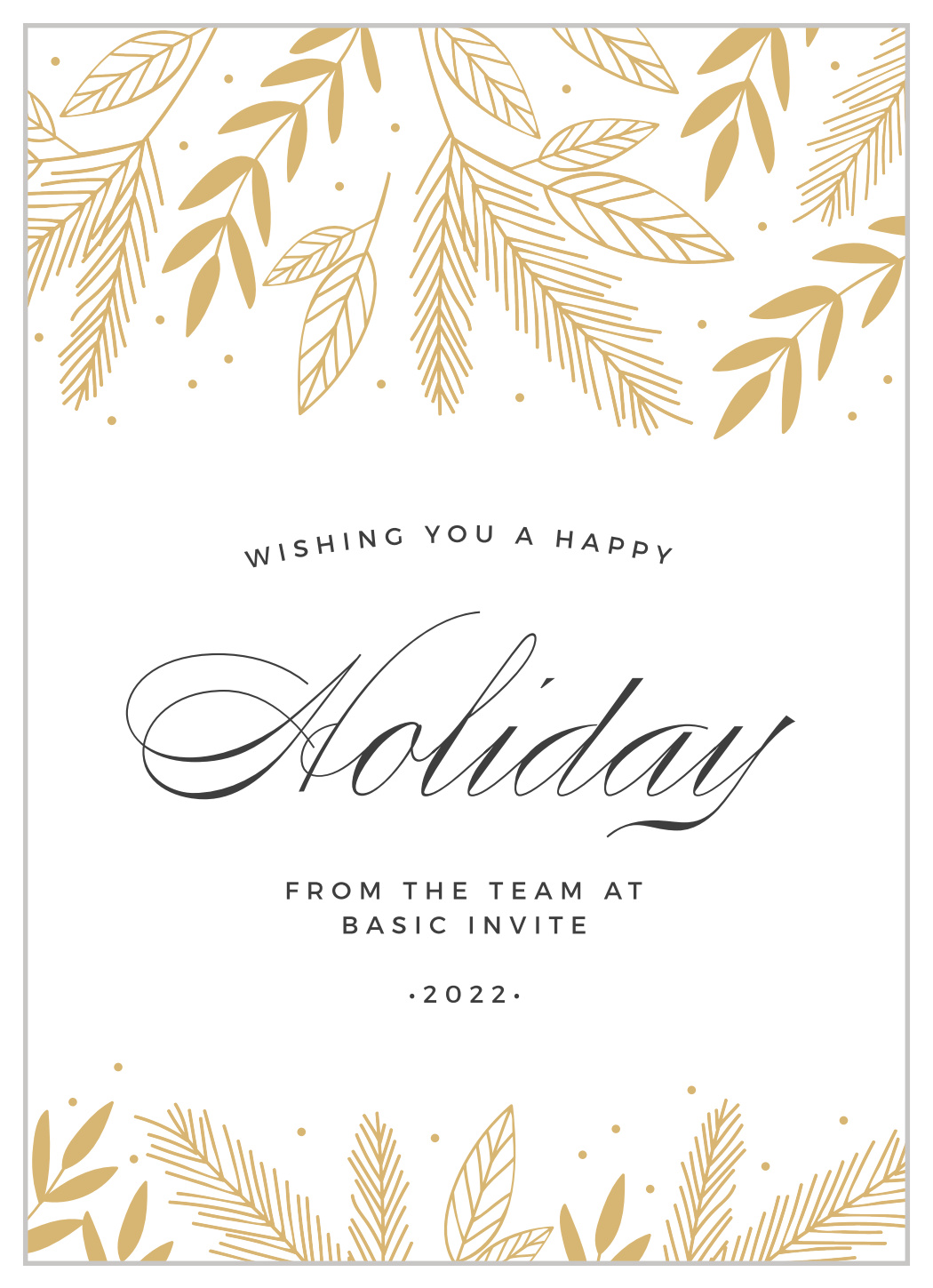 Golden Pine Corporate Holiday Cards