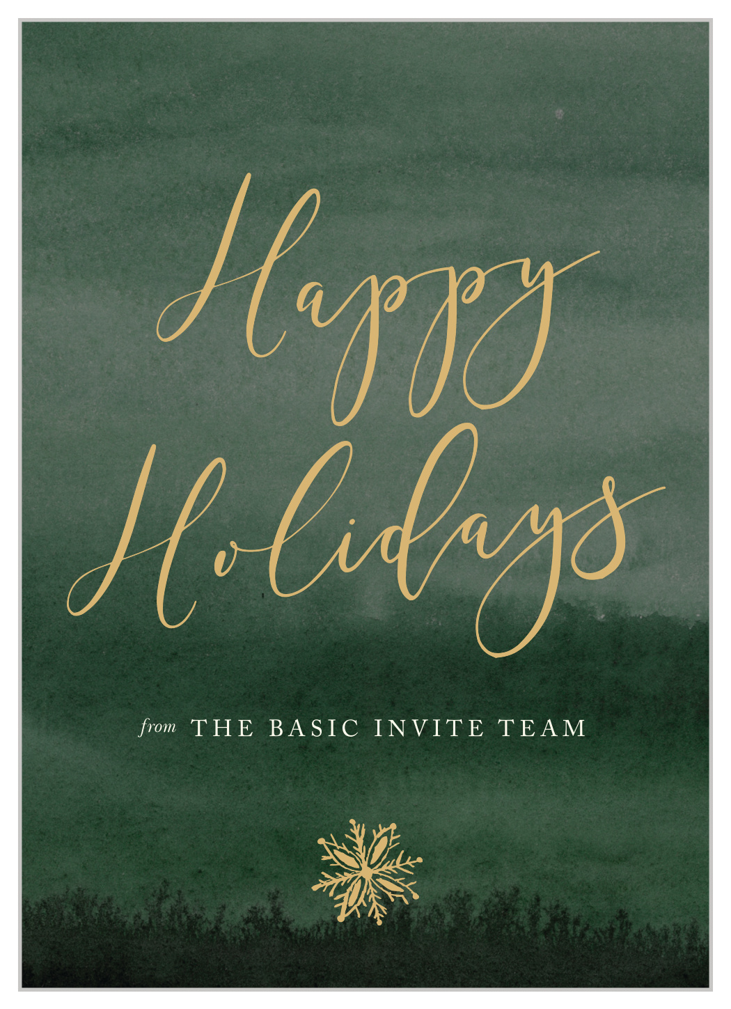 Green Night Corporate Holiday Cards