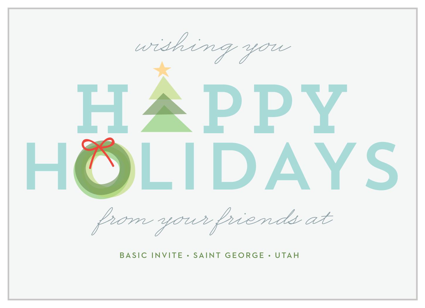 Holiday Icons Corporate Holiday Cards