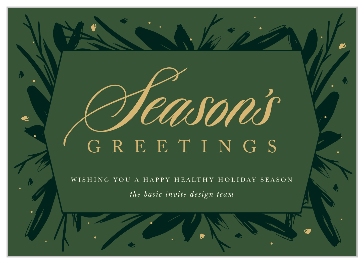 Golden Snow Corporate Holiday Cards