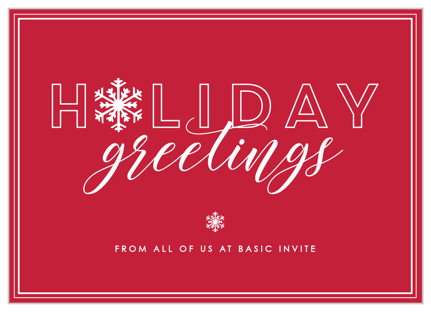 Jolly Snowflakes Corporate Holiday Cards