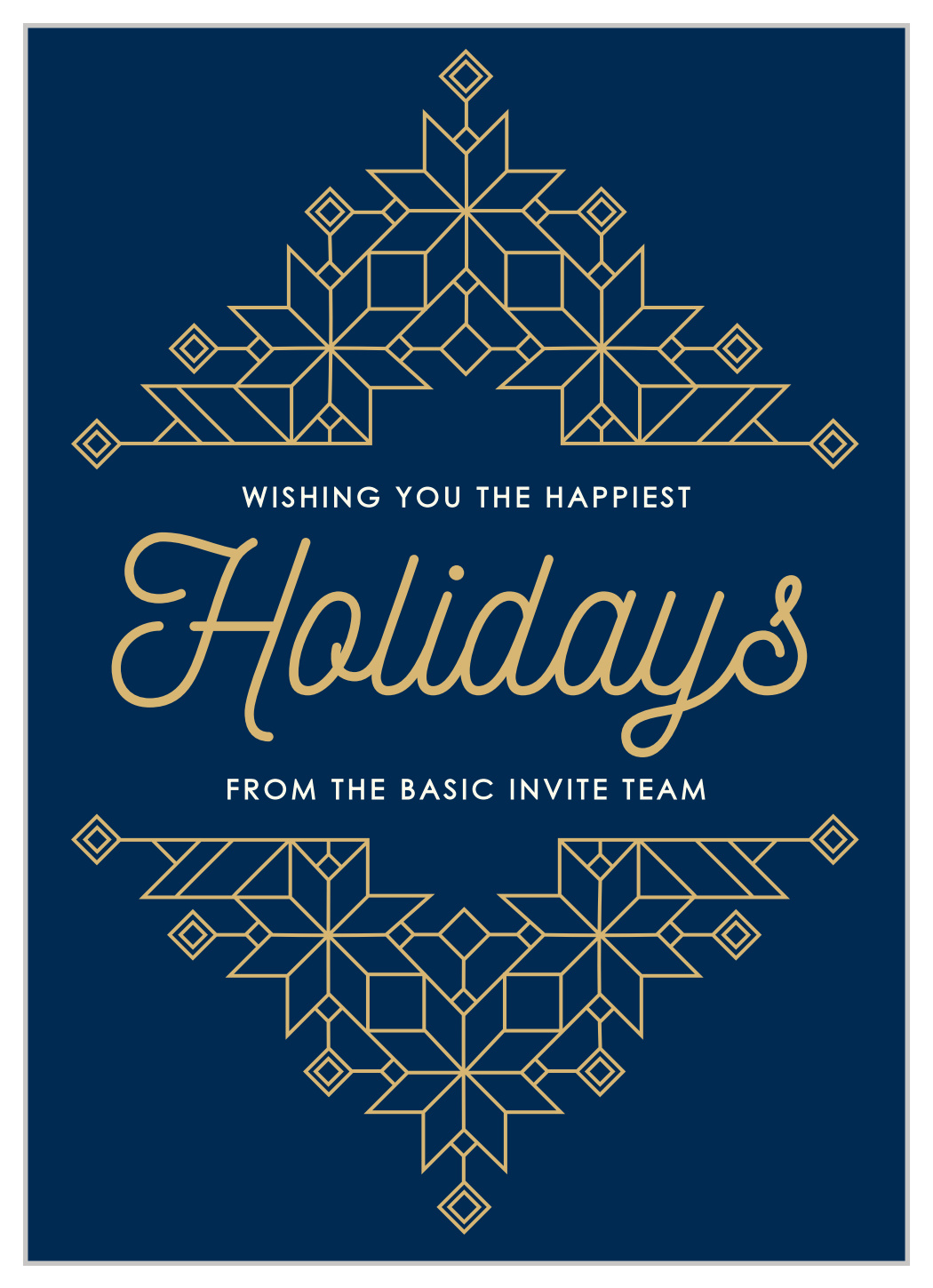 Geometric Deco Corporate Holiday Cards