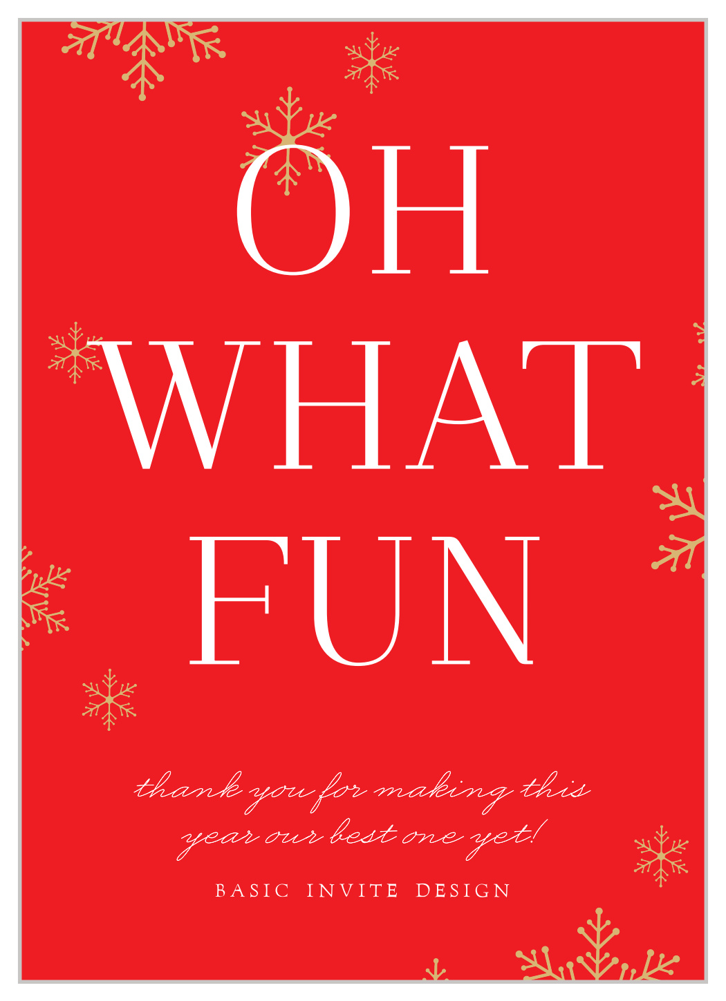 Fun Snowflakes Corporate Holiday Cards