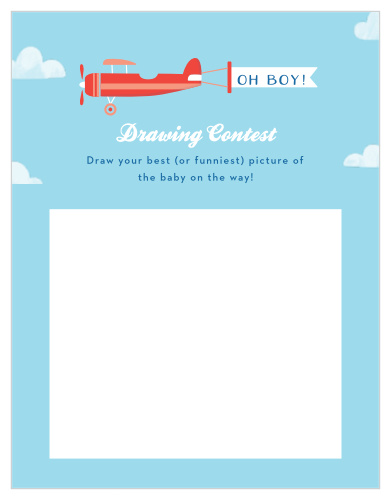 Let your baby shower take flight with our In The Clouds Baby Drawing Contest.