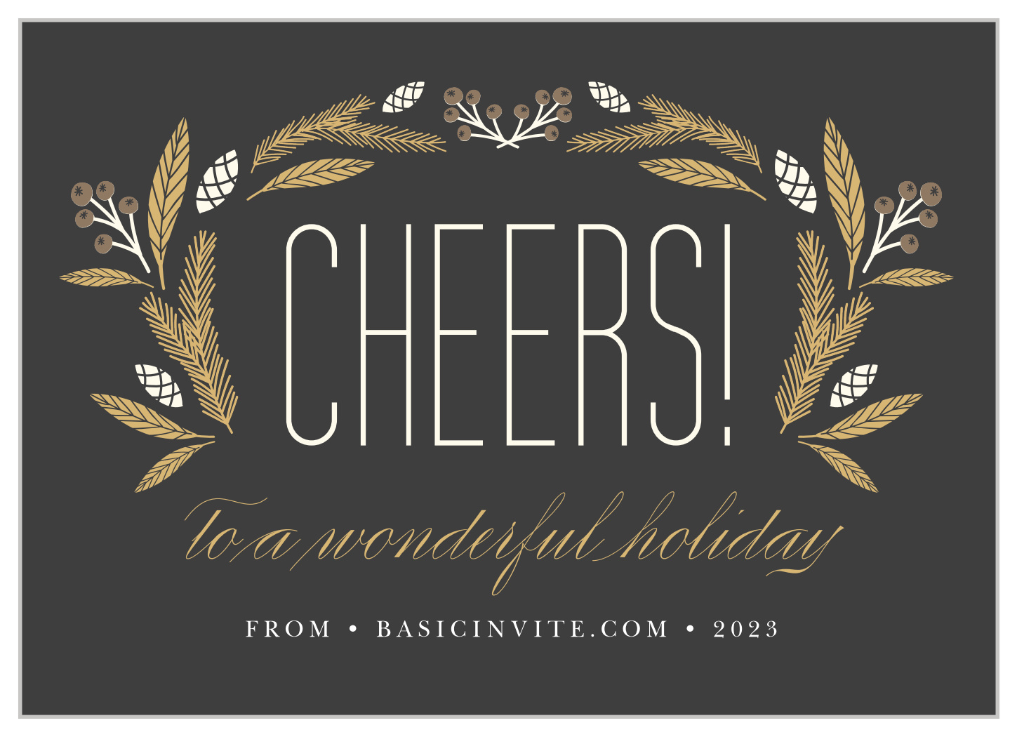 Cheers Foliage Corporate Holiday Cards