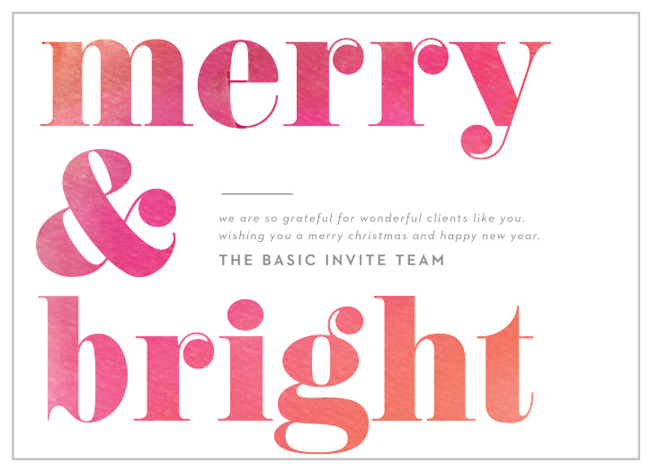 Bright, beautiful, and stunningly simple, these Merry Gradient Corporate Holiday Cards are a fantastic way to share the warmth of the holidays with your employees.