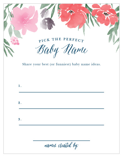 Take notes from the crowd with our gorgeous Watercolor Garden Baby Name Contest, their suggestions becoming your new top ten or going straight into the “never use” pile.
