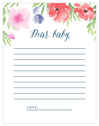 Collect the sweet sentiments and tender thoughts of your friends and family with our stunning Watercolor Garden Letter.