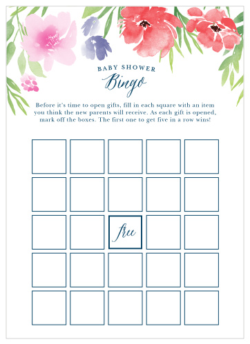 Keep the magic and surprise alive with our Watercolor Garden Baby Shower Bingo.