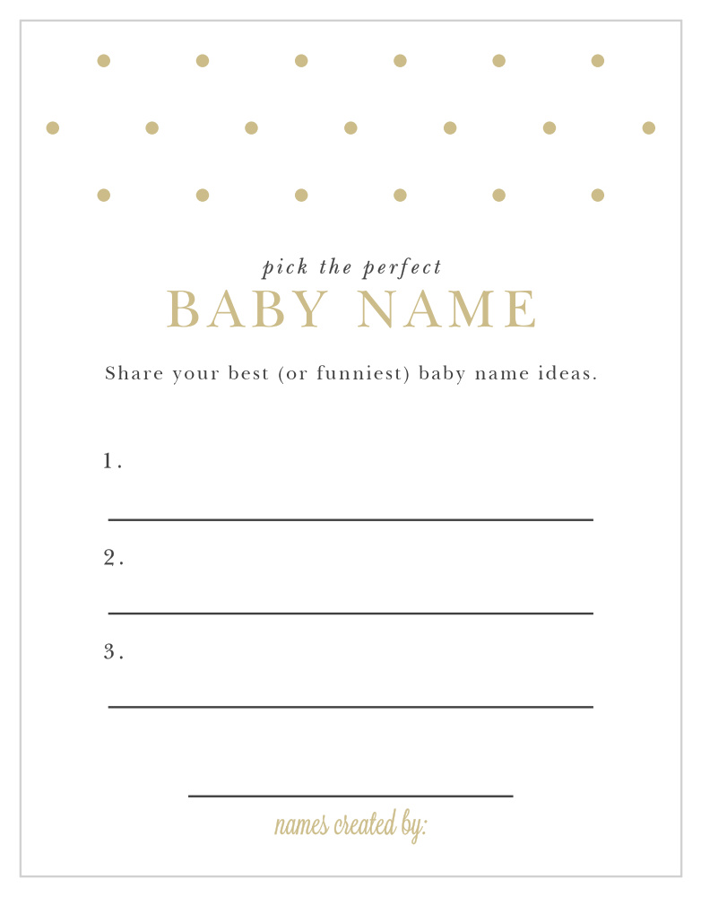 Darling Dots Baby Name Contest