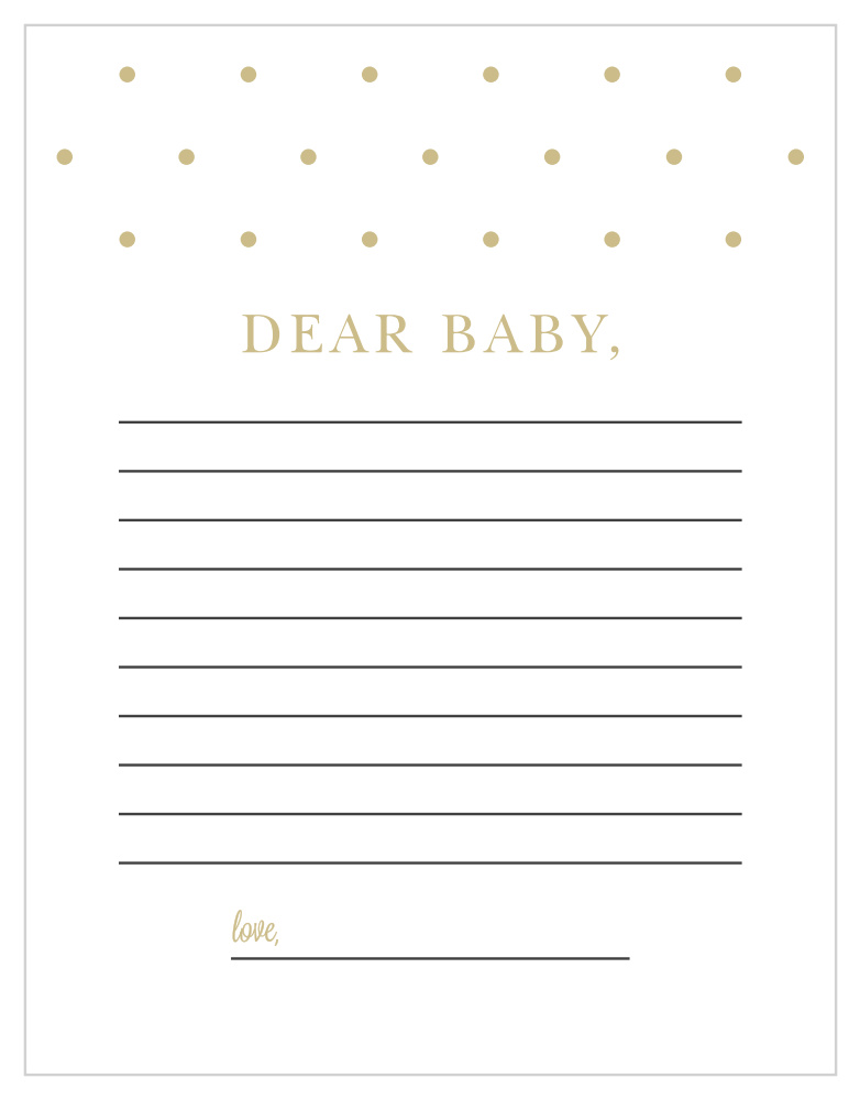 Darling Dots Letter to Baby
