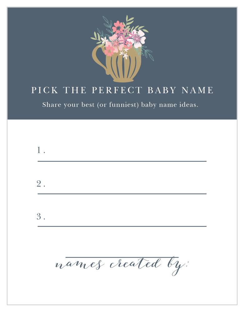 Tasteful Tea Pot Baby Name Contest