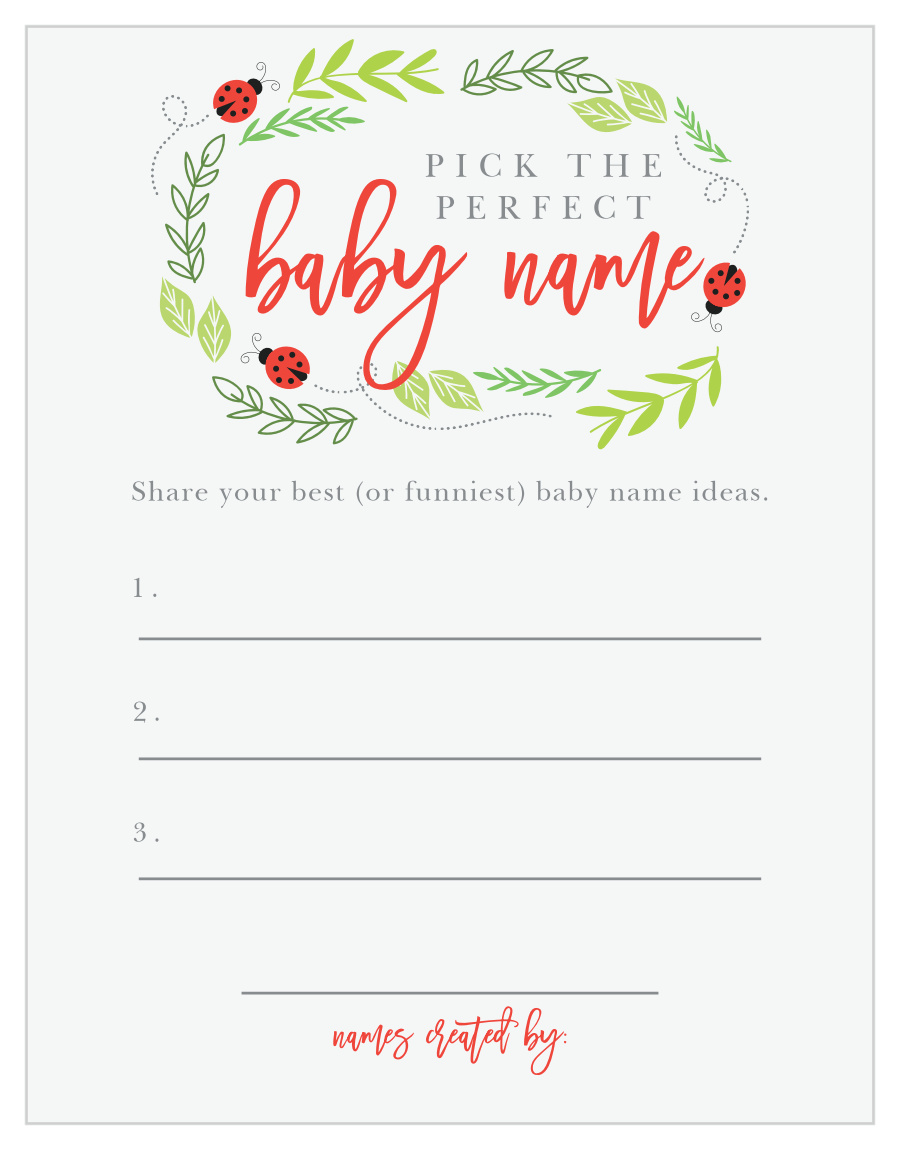Little Ladybug Baby Name Contest