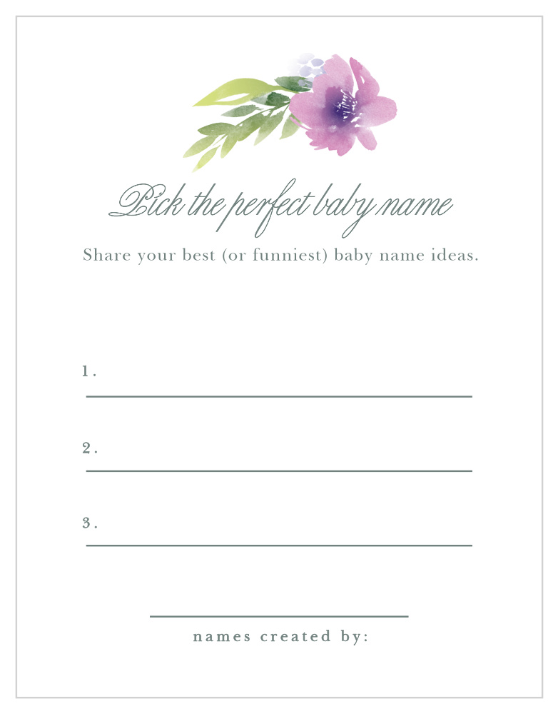 Floral Delight Baby Name Contest